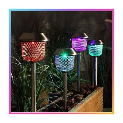 Noma Colour Changing LED Solar Powered Mesh Stake Lights • £14.49
