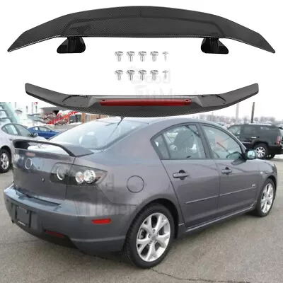 For Mazda 3 Speed3 Carbon Fiber Rear Trunk Spoiler Racing Wing Lip GT Style 46  • $149.88