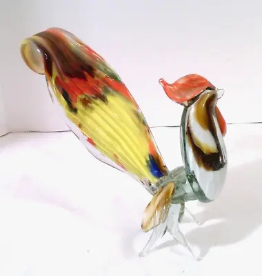 Beautiful~Murano~Hand Blown~Glass Rooster~7 Inch~Excellent Condition~Vintage • $39.99