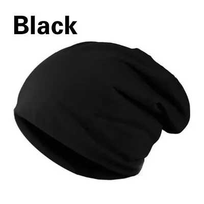 Unisex Beanie Cap Women Men Cotton Blended Winter Warm Hat Casual Slouch Cap Hat • $3.06