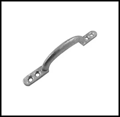 152mm 6  Hot Bed D Sash Pull Handle Galvanised Door Gate Shed C/w Fixings • £3