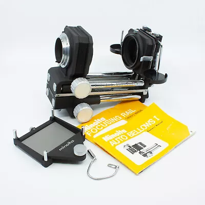 Minolta Auto Bellows I + Focusing Rail + Slide Copier + Macro Stand - Full Kit! • $94.99