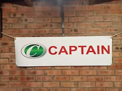 CAPTAIN TRACTORS PVC Heavy Duty WORK SHOP BANNER Garage Classic SHOW • £15
