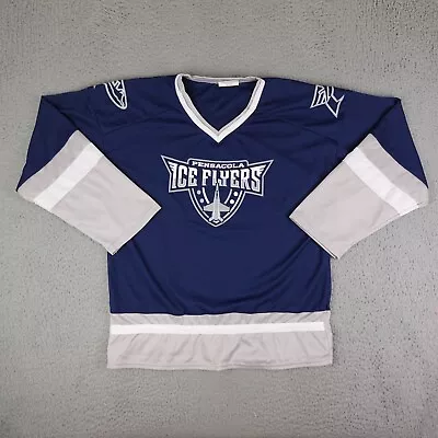 Pensacola Ice Flyers Jersey Shirt Mens Large Blue Gray Minor League Hockey • $34.95