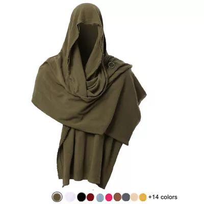 Medieval Shaman Elven Ranger Shawl Men's Wrap Cloak Post Apocalyptic Men's Scarf • $22.99