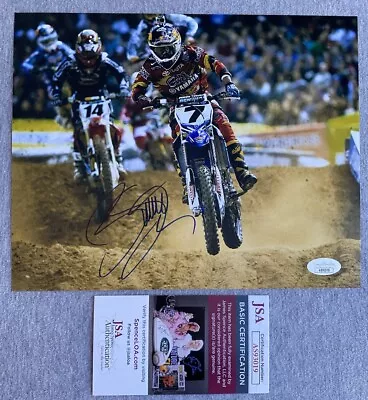 MOTOCROSS RACING JAMES BUBBA STEWART AUTOGRAPH 8x10 PHOTO YAMAHA JSA AS93019 • $79.95