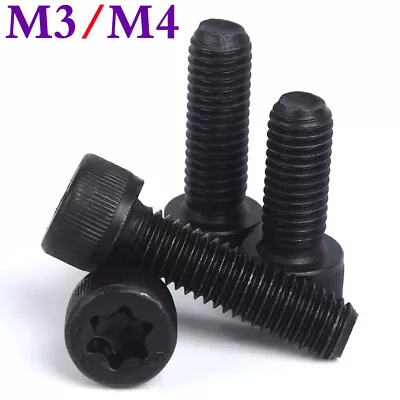 £17.24 • Buy M3 M4 High Tensile 12.9 Torx Security Socket Head Cap Screws Bolts Black Oxide
