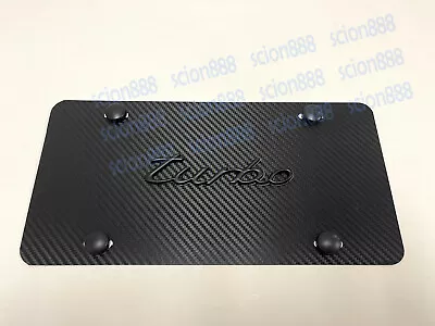 1pc 3D Black Turbo Emblem Carbon Style Aluminum Vanity Front License Plate • $34.89