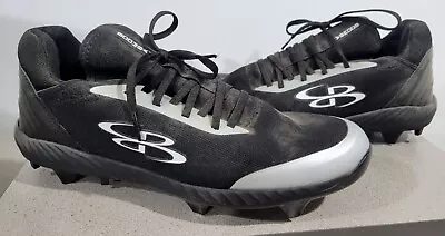 Boombah Baseball Softball Molded Cleats Black White Men's Size 13 • $33.99