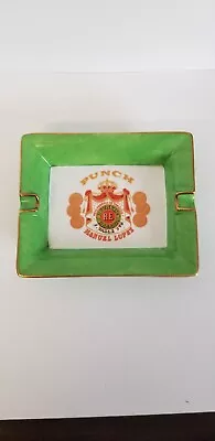$47 • Buy Vintage Punch Habana Cigar Ceramic Ashtray Manuel Lopez By White Ash