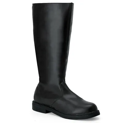 Pleaser Funtasma Pirate Captain Side Zipper Knee High Boots Adult Men C Sz Large • $59.49