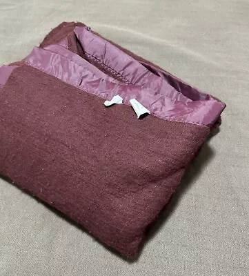 Chatham 80  X 90  Queen Burgundy Red 100% Wool Blanket Made In USA Imperfect • $49.99