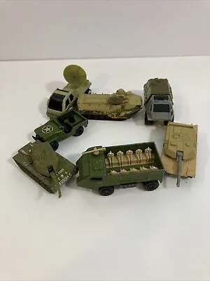 Die Cast 6 Matchbox 1 Hot Wheel Military Vehicles Vtg. Lot Of 7  1974- 2000 GRB • $18.73