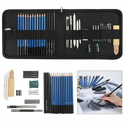 £10.74 • Buy 32PCS Professional Artist Pencils Set Drawing Sketching Art Kit For Adult Kids