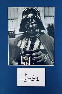 Dave Prowse HAND SIGNED 6x4 White Card & 10x8 Star Wars DARTH VADER Photograph • £89.99