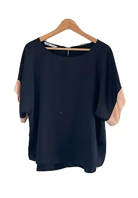 £1.99 • Buy ZARA Dressy Oversized Top - Peach-coloured Accents - Size M