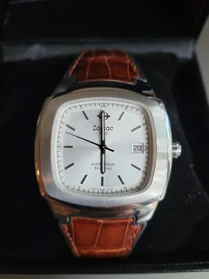 Zodiac Ambassadeur Swiss Automatic White Dial; Great Condition; Exhibition Back! • $374.99