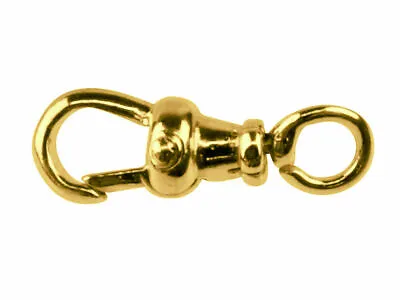 9ct Gold 15mm Albert Swivel Fastener 9ct Gold Jewellery Fastener Open Ring • £38.96