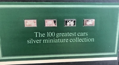 £19.99 • Buy 4 John Pinches 100 Greatest Cars Miniatures Silver .925 Ingots Issue 1 Nos 1-4