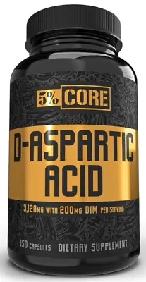 5% Nutrition D-Aspartic Acid 3120 With DIM Test Booster - 150 Capsules • $22.99