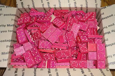 HALSAM American Bricks 5lbs Wood Pre-Lego RED Building Blocks Vintage 1940's • $17.99