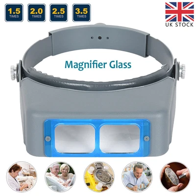 £17.98 • Buy Multi-use 4 Lens Head Magnifier Glasses Magnifying Visor Glass Headband Lenses