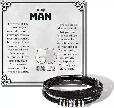 To My Man Bracelet From Wife Love Forever Bracelet Gifts For Husband From Wife • $45.10