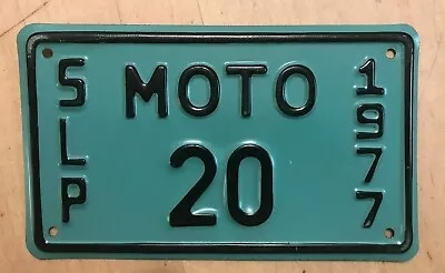 1977 San Luis Potosi  Slp Moto Mexico Motorcycle  Cycle  License Plate    20    • $49.99