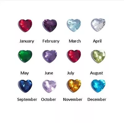 Birthstone Hearts 5mm Floating Charm For Living Locket Us Seller 1 Piece • $2