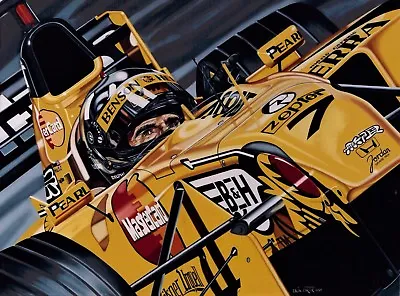 Damon Hill 90 X 70 Cms Limited Edition F1 Art Print By Colin Carter • £100