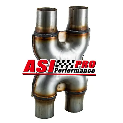 Muffler Exhaust Tip Durable Dual 2 Out Stainless Steel Car Crossover X Pipe New • $45.99