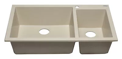 ALFI Brand AB3319DI 34  Double Bowl Drop In Granite Composite Kitchen Sink • $475