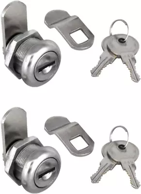 2Pcs Cabinet Cam Lock Keyed Alike Tool Box Locks 5/8  Cylinder For Truck Pickup  • $14.64