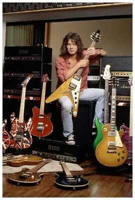 Eddie Van Halen Poster 24x36 Inch Photo Very Rare Print Wall Art Print - EVH06 • $19.97