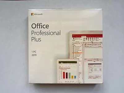 Microsoft Office Professional Plus 2019 For 1Pc Only DVD + Key Card • $55