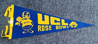 1976 Ucla Bruins Rose Bowl Felt Pennant Original With Tag John Sciarra Vermiel • $39.99