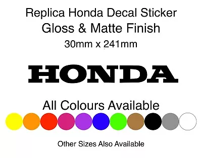 Honda Replica Fairing Panel Bellypan Decal Sticker Pair 30mm X 241mm  • £6.50