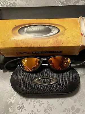 Oakley Halfpint Sunglasses Mens-kids Vintage Mint!! Fire Iridium Black Frame. • $300