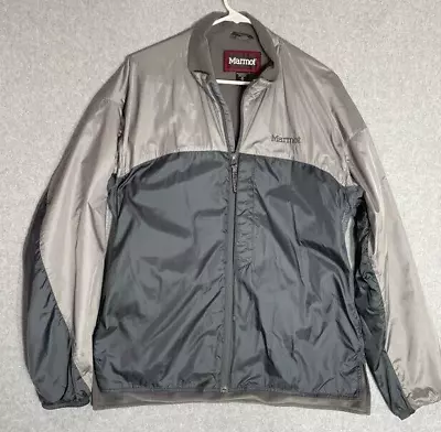 Marmot Softshell Zip Up Jacket Size Medium Gray Fleece Lines • $24.99