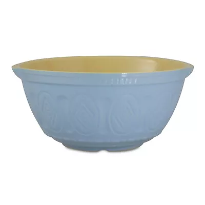 26cm Mixing Bowl Stoneware Baking Dough Mixer Salad Kitchen Blue Bowl 2800ml • £17.95