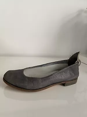 M.a+  Ma Cross By Maurizio Amadei Carpe Diem Artisanal Grey Ballet Flats 37 • $181.75