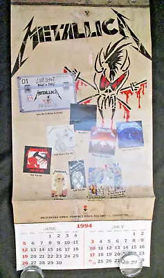 Metallica – Live Sh*t: Binge & Purge Poster Calendar 1994 Promo 16X36  Mint • $199.95