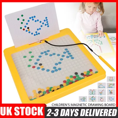 Magnetic Drawing Board For Kids Ages 3-6 Magnetic Dot Art With 10 Cards Gifts • £15.89
