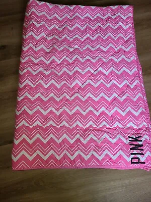 Victoria's Secret PINK  Aztec Chevron Zig Zag - Dark Pink  Twin Quilt/Comforter • $89.99