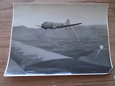 Dc3 Dakota Para Parachute Regt Post Sicily  Where ?? Ww2  Propaganda Photograph • £99.99