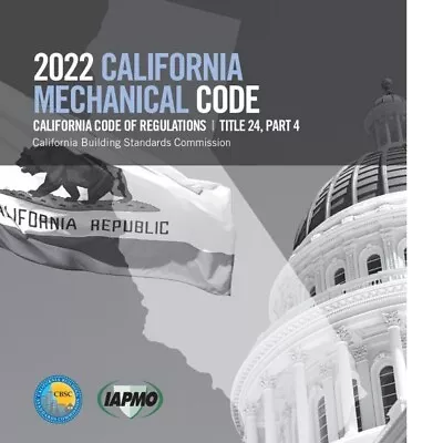 2022 California MECHANICAL Code - Loose Leaf Format - New- Sealed • $109.99