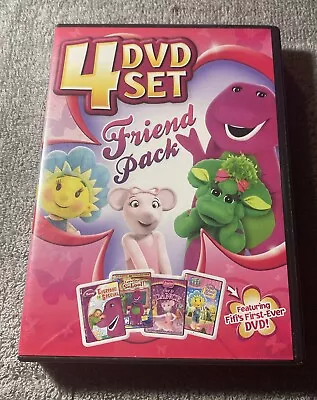 Barney & Friends FRIEND PACK (BARNEY ANGELINA BALLERINA  FIFI)  4 DVD SET 2011 • $17.50