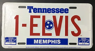 Elvis Tennessee License Plate/ DIRECT FROM MEMPHIS / GRACELAND • $7.50