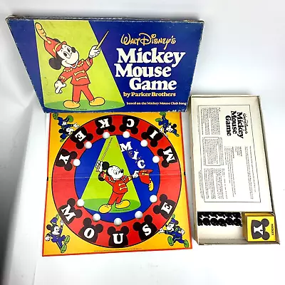 Vintage 1976 Walt Disney's Mickey Mouse Board Game Parker Brothers 100% Complete • $14.99