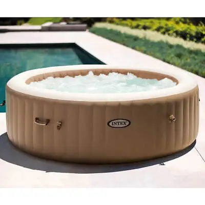 Intex PureSpa 6 Person Bubble Massage Inflatable Hot Tub / Ice Bath With 6 He... • £489
